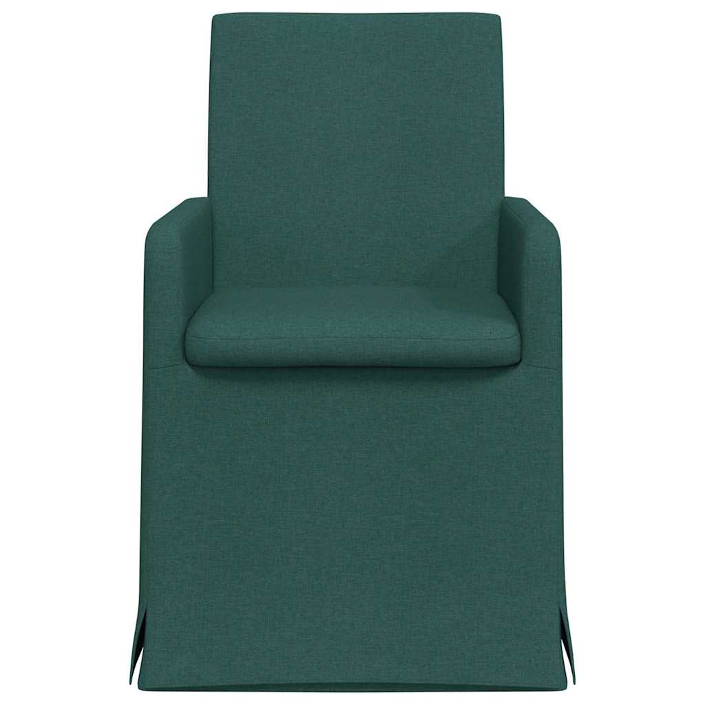 Esszimmerstühle 2 pcs Dunkelgrün 57 x 67 x 95 cm Stoff