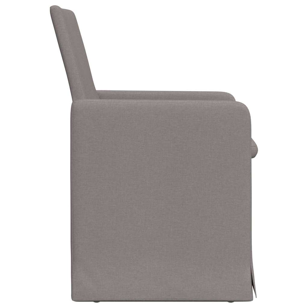 Esszimmerstühle 2 pcs Taupe 57 x 67 x 95 cm Stoff