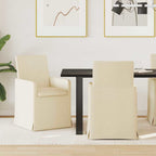 Esszimmerstühle 2 pcs Creme 57 x 67 x 95 cm Stoff