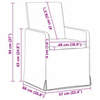 Esszimmerstühle 2 pcs Blau 57 x 67 x 95 cm Stoff