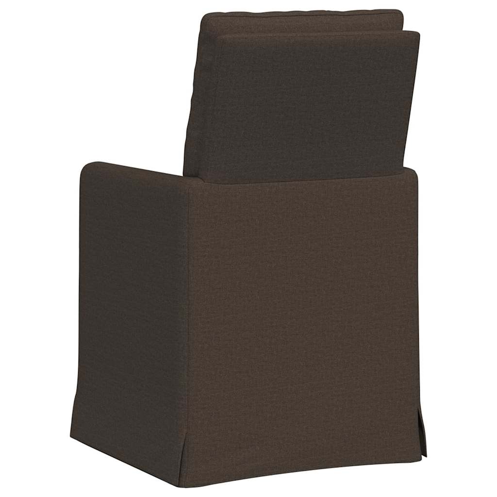 Esszimmerstühle 2 pcs Dunkelgrau 57 x 67 x 98 cm Leinen