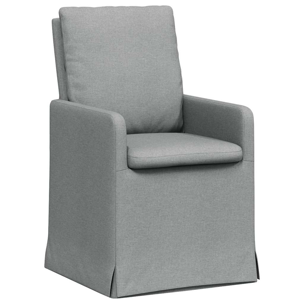 Esszimmerstühle 2 pcs Hellgrau 57 x 67 x 98 cm Stoff