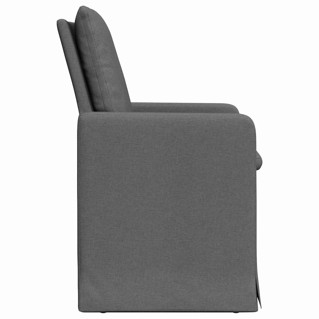 Esszimmerstühle 2 pcs Dunkelgrau 57 x 67 x 98 cm Stoff