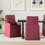 Esszimmerstühle 2 pcs Weinrot 57 x 67 x 98 cm Stoff