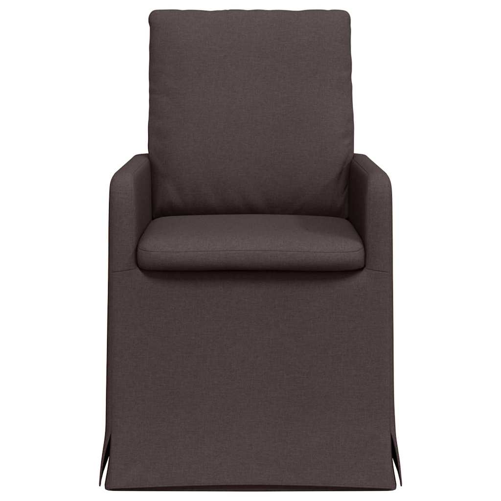 Esszimmerstühle 2 pcs Dunkelbraun 57 x 67 x 98 cm Stoff