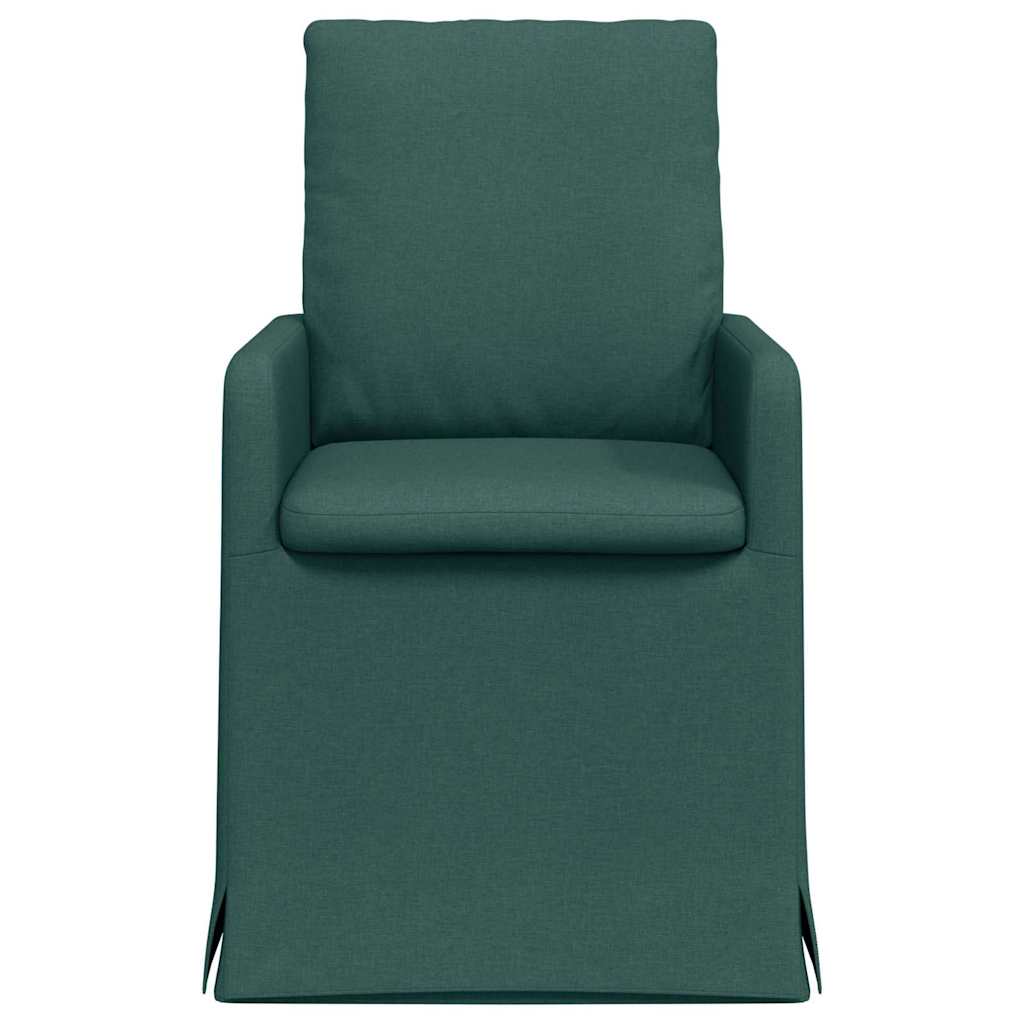 Esszimmerstühle 2 pcs Dunkelgrün 57 x 67 x 98 cm Stoff