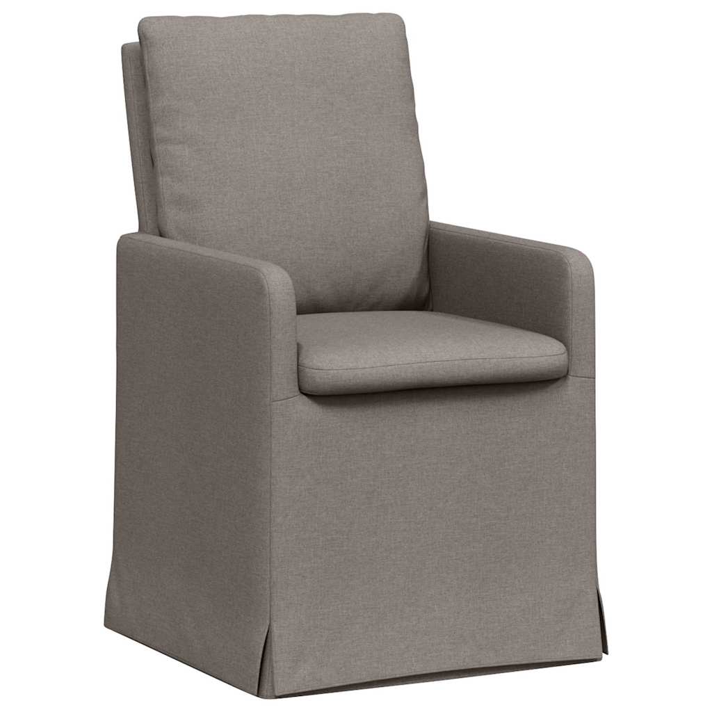 Esszimmerstühle 2 pcs Taupe 57 x 67 x 98 cm Stoff