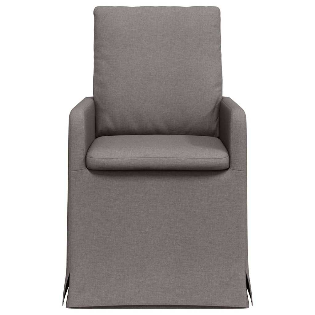 Esszimmerstühle 2 pcs Taupe 57 x 67 x 98 cm Stoff