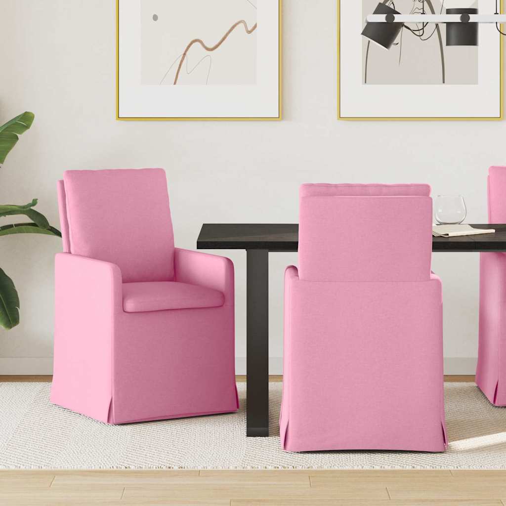 Esszimmerstühle 2 pcs Rosa 57 x 67 x 98 cm Stoff