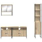 Badezimmermöbel-Set mit Regal 4 pcs Sonoma-Eiche Holzwerkstoff