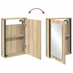 Badezimmermöbel-Set mit Regal 4 pcs Sonoma-Eiche Holzwerkstoff