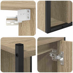 Badezimmermöbel-Set mit Regal 4 pcs Sonoma-Eiche Holzwerkstoff