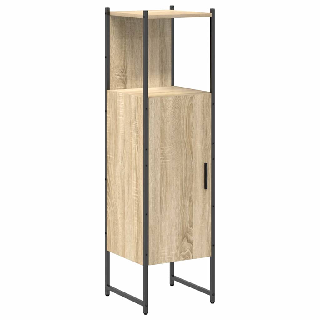 Badezimmermöbel-Set mit Regal 4 pcs Sonoma-Eiche Holzwerkstoff