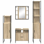 Badezimmermöbel-Set mit Regal 4 pcs Sonoma-Eiche Holzwerkstoff