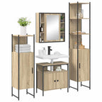 Badezimmermöbel-Set mit Regal 4 pcs Sonoma-Eiche Holzwerkstoff