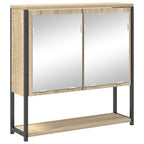 Badezimmermöbel-Set mit Regal 3 pcs Sonoma-Eiche Holzwerkstoff
