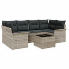 Gartensofa-set 7 pcs Hellgrau und Dunkelgrau 55 x 55 x 37 cm