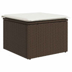 Gartensofa-set mit Kissen mit Speicher 5 pcs Braun Poly-Rattan