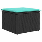 Gartensofa-set mit Speicher 6 pcs Schwarz Poly-Rattan