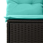 Gartensofa-set mit Speicher 9 pcs Schwarz Poly-Rattan