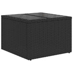 Gartensofa-set mit Kissen 6 pcs Schwarz Poly-Rattan