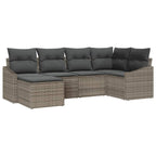 Garten Essgruppe mit Kissen mit Speicher 6 pcs Grau