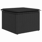 Gartensofa-set mit Speicher 8 pcs Schwarz Poly-Rattan