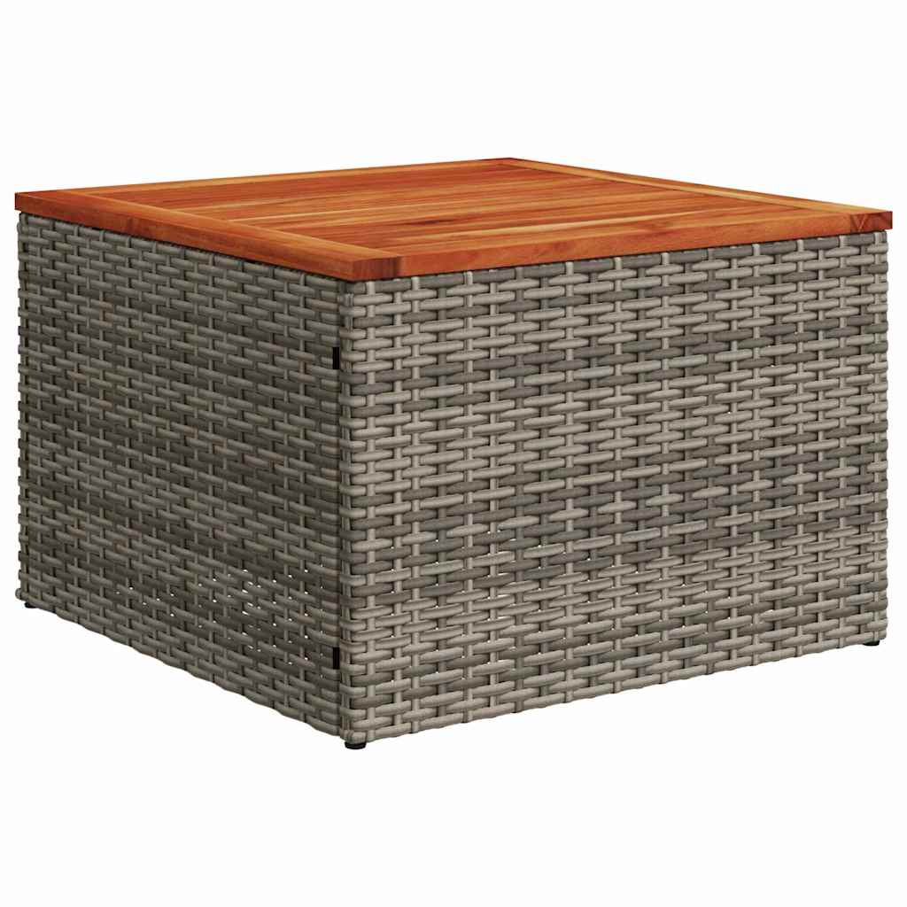 Gartensofa-set mit Speicher 11 pcs Grau Poly-Rattan