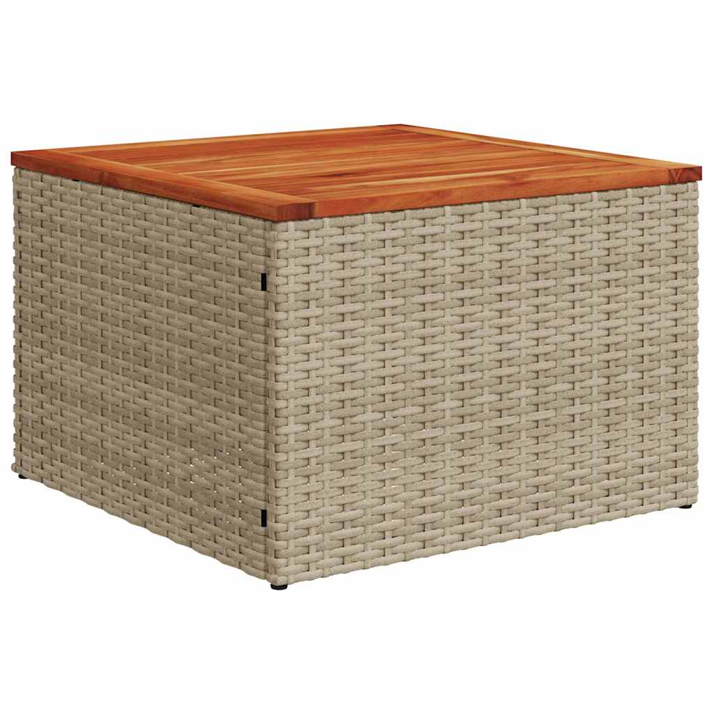 Gartensofa-set 10 pcs Beige und Hellgrau Poly-Rattan
