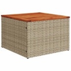 Gartensofa-set mit Speicher 8 pcs Beige und Creme Poly-Rattan