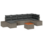 Garten-Sofa-Set 8 pcs Grau