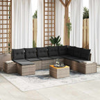 Garten-Sofa-Set 9 pcs Grau