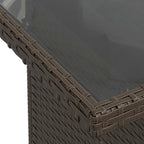 Gartensofa-set mit Kissen 9 pcs Braun Poly Rattan