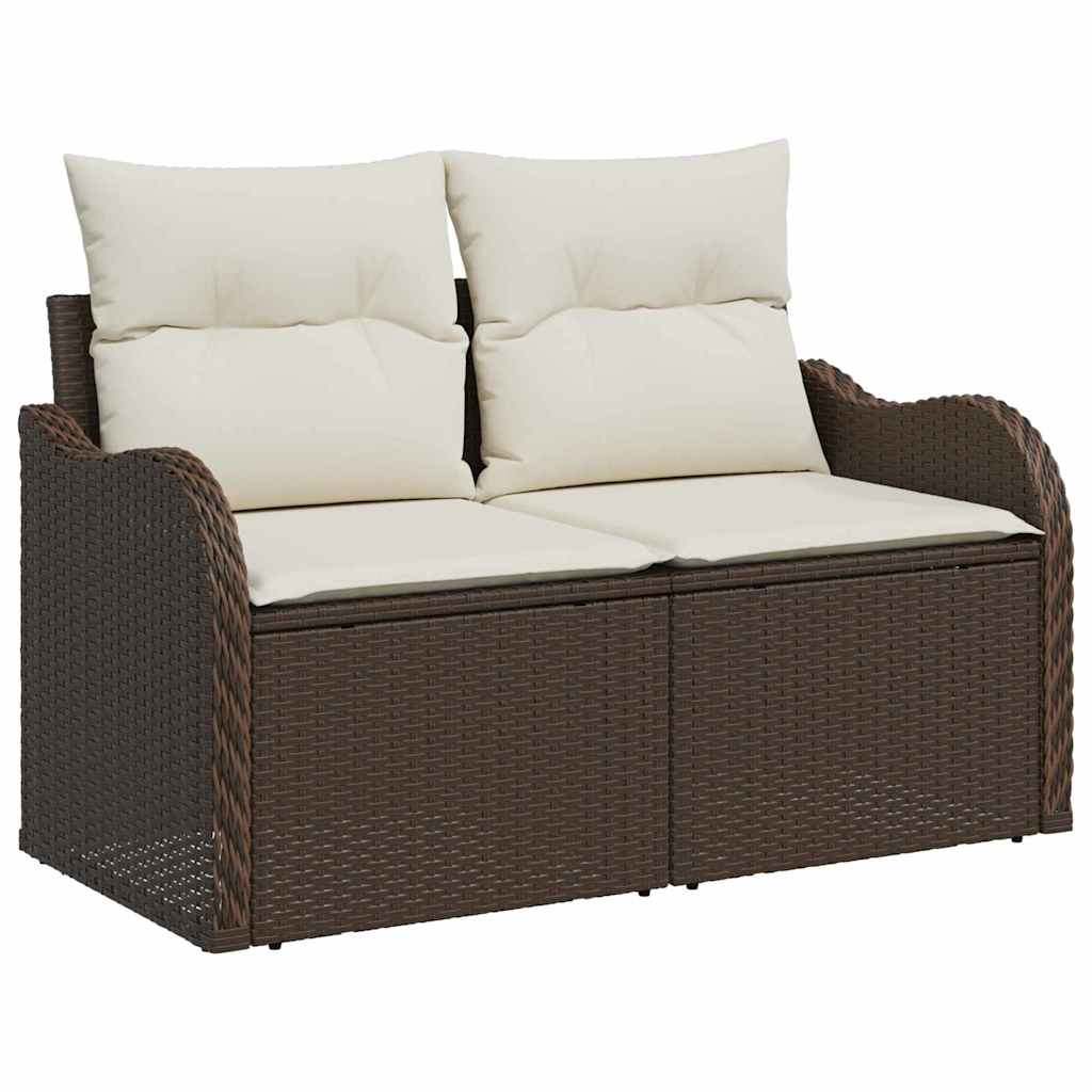 Gartensofa-set 7 pcs Braun 234 x 122,5 x 85 cm Poly Rattan