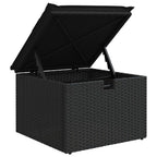Gartensofa-set mit Kissen 9 pcs Schwarz Poly-Rattan