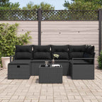 Gartensofa-set mit Kissen mit Speicher Poly-Rattan