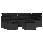 Gartensofa-set mit Kissen mit Speicher Poly-Rattan