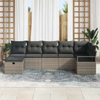 Sofa Set mit Kissen 5 pcs Poly-Rattan