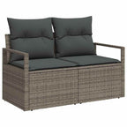 Sofa Set mit Kissen 5 pcs Poly-Rattan