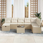Sofa Set mit Kissen 5 pcs Poly-Rattan