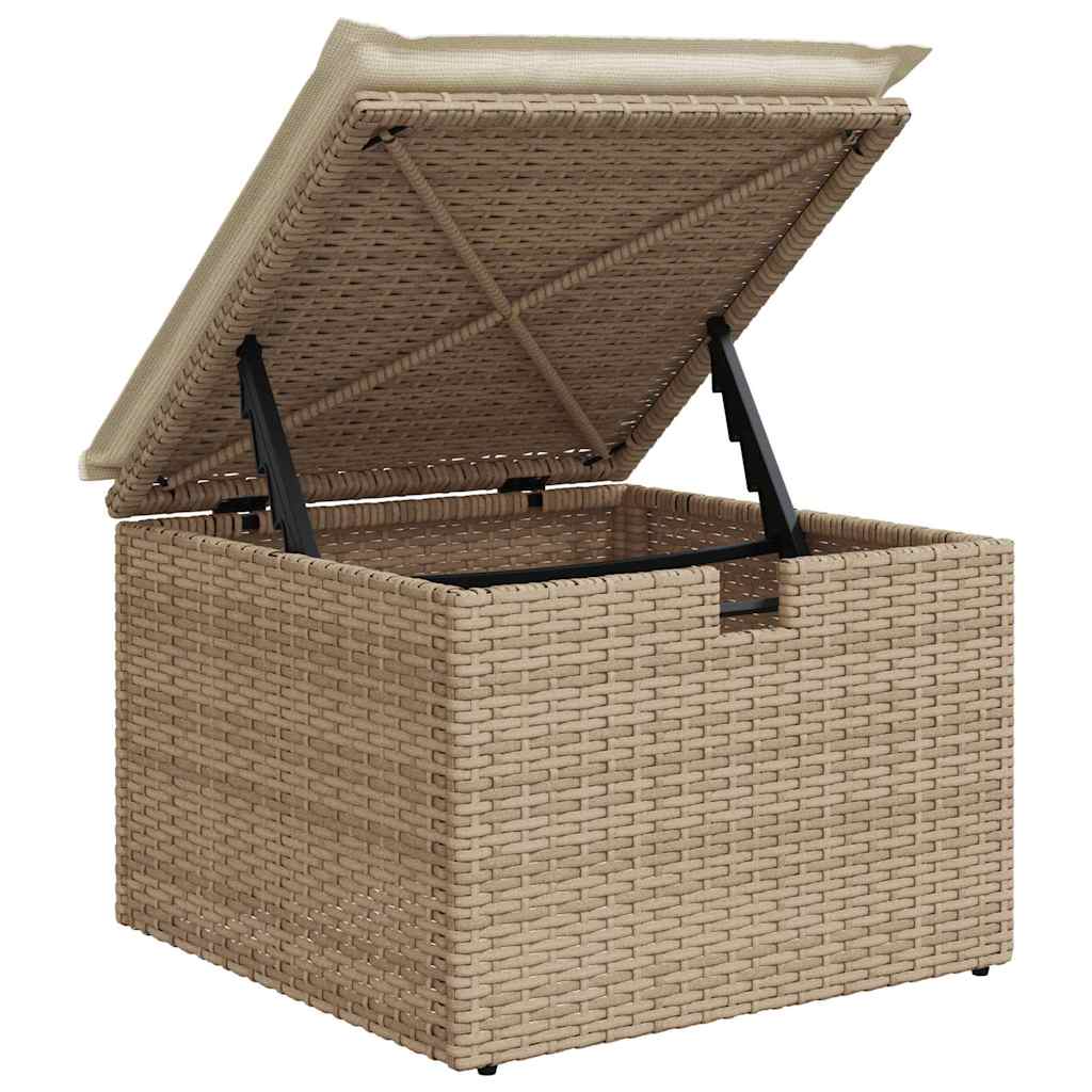 Sofa Set mit Kissen 4 pcs Poly-Rattan