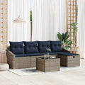 Sofa Set mit Kissen 5 pcs Poly-Rattan