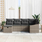 Sofa Set mit Kissen 7 pcs Poly-Rattan