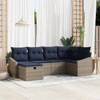 Sofa Set mit Kissen 3 pcs Poly-Rattan