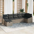 Sofa Set mit Kissen 8 pcs Poly-Rattan