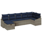 Sofa Set mit Kissen 4 pcs Poly-Rattan