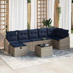 Sofa Set mit Kissen 5 pcs Poly-Rattan