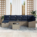 Sofa Set mit Kissen 5 pcs Poly-Rattan