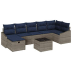 Sofa Set mit Kissen 5 pcs Poly-Rattan