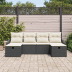 Sofa Set mit Kissen 6 pcs Poly-Rattan